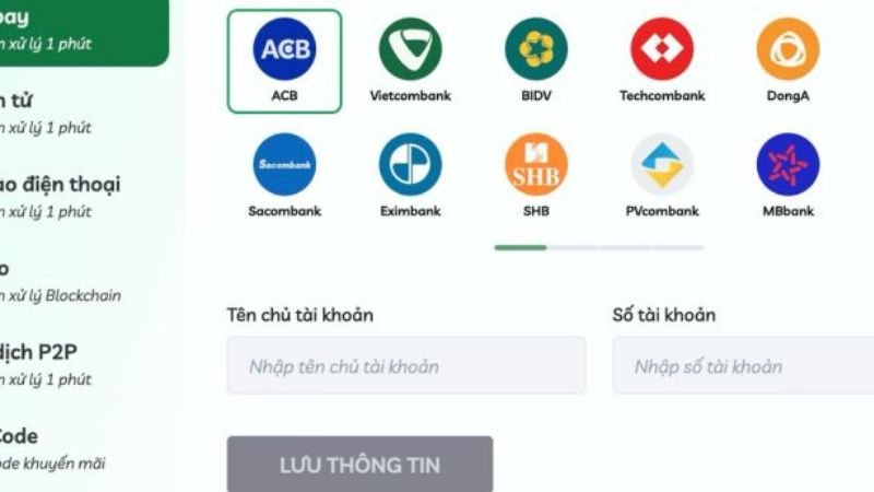 Cách thực hiện nạp tiền cho từng trường hợp